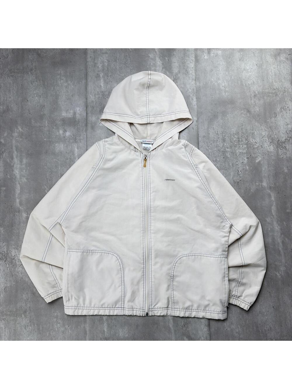 Vintage 90’s Beige Reebok Windbreaker Jacket